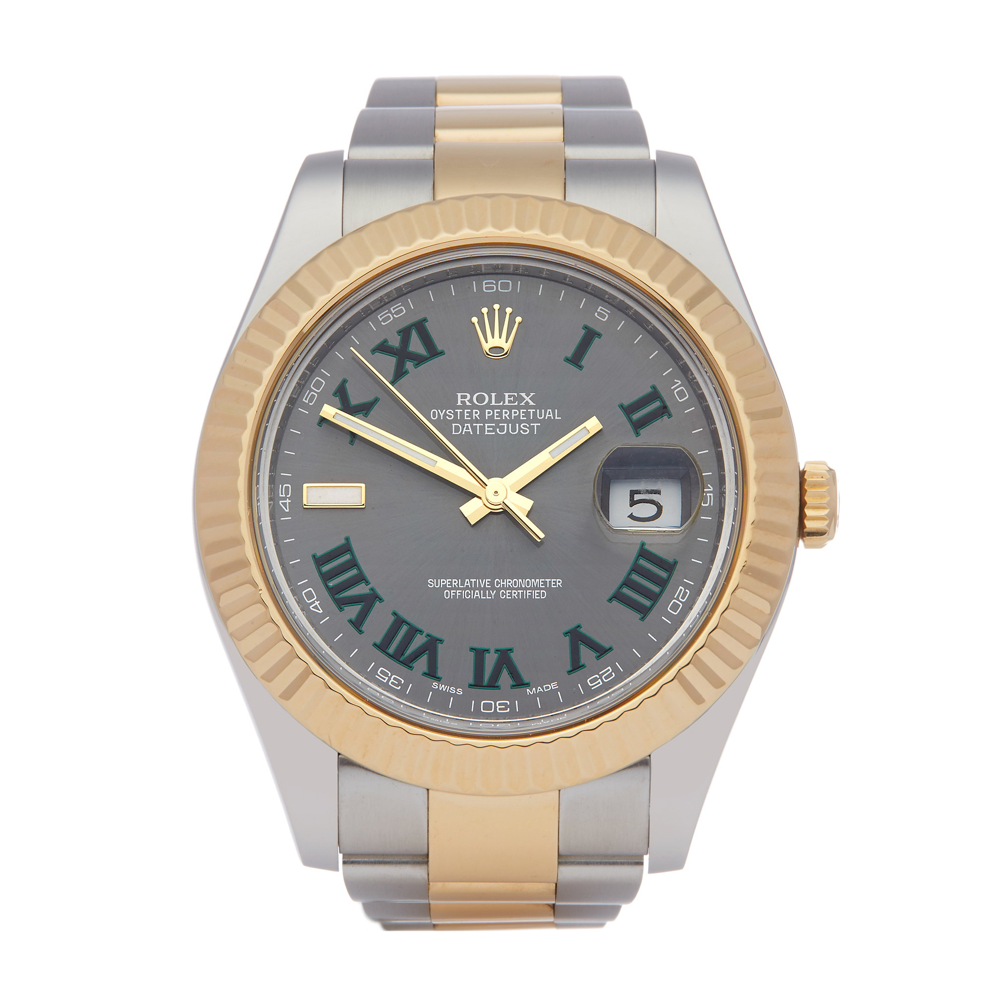 ROLEX DATEJUST II WIMBLEDON STAINLESS STEEL & YELLOW GOLD ...