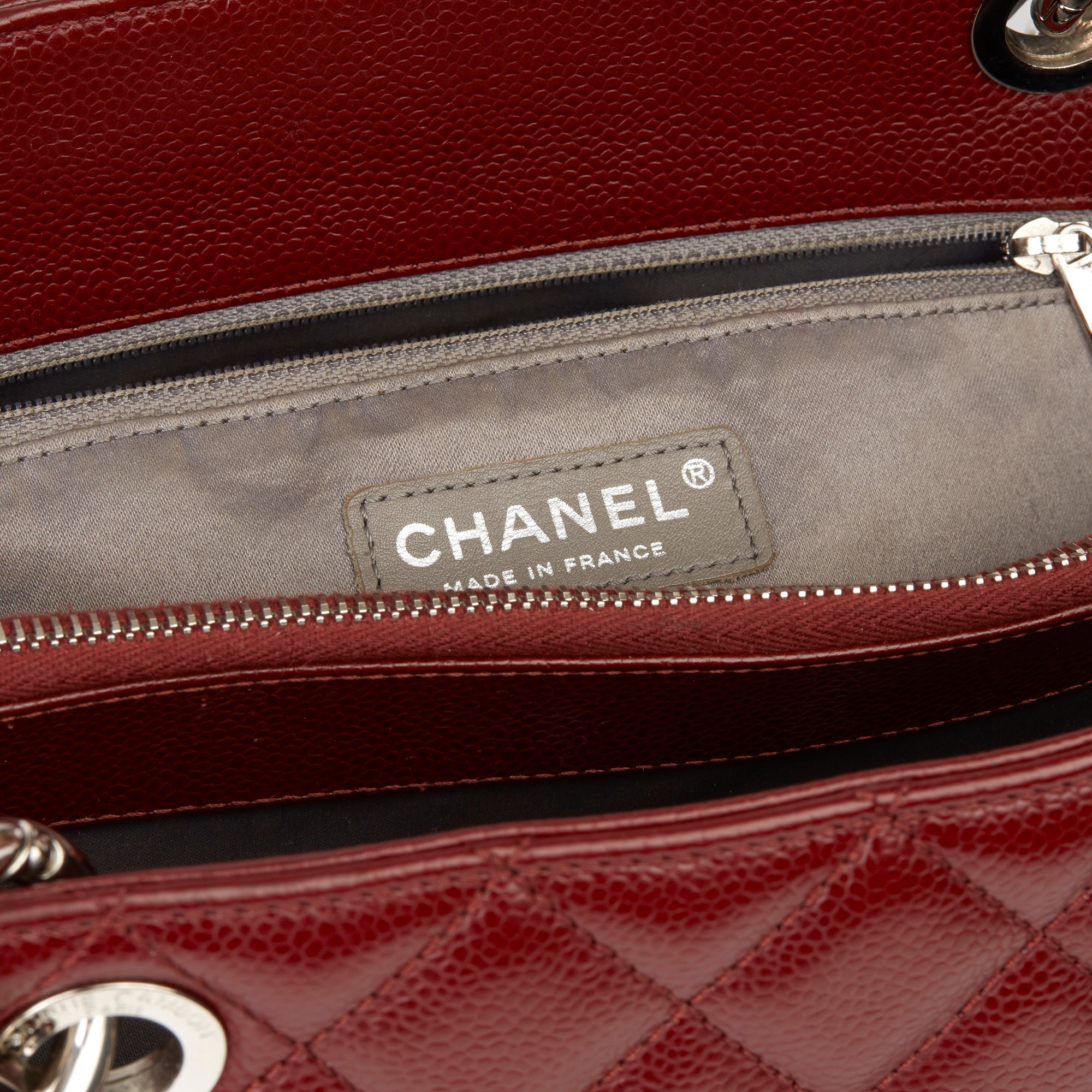 chanel red grand shopping tote