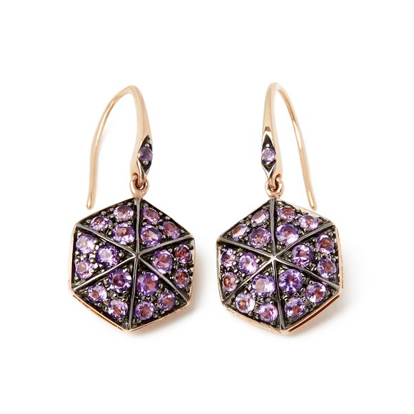 Stephen Webster Deco Pave Amethyst Earrings