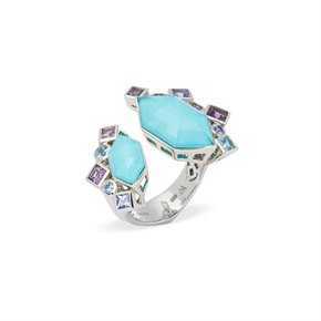 Stephen Webster Crystal Haze Gold StruckTurquoise Open Ring