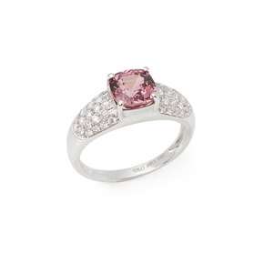 David Jerome 18ct White Gold Spinel and Diamond Dress Ring