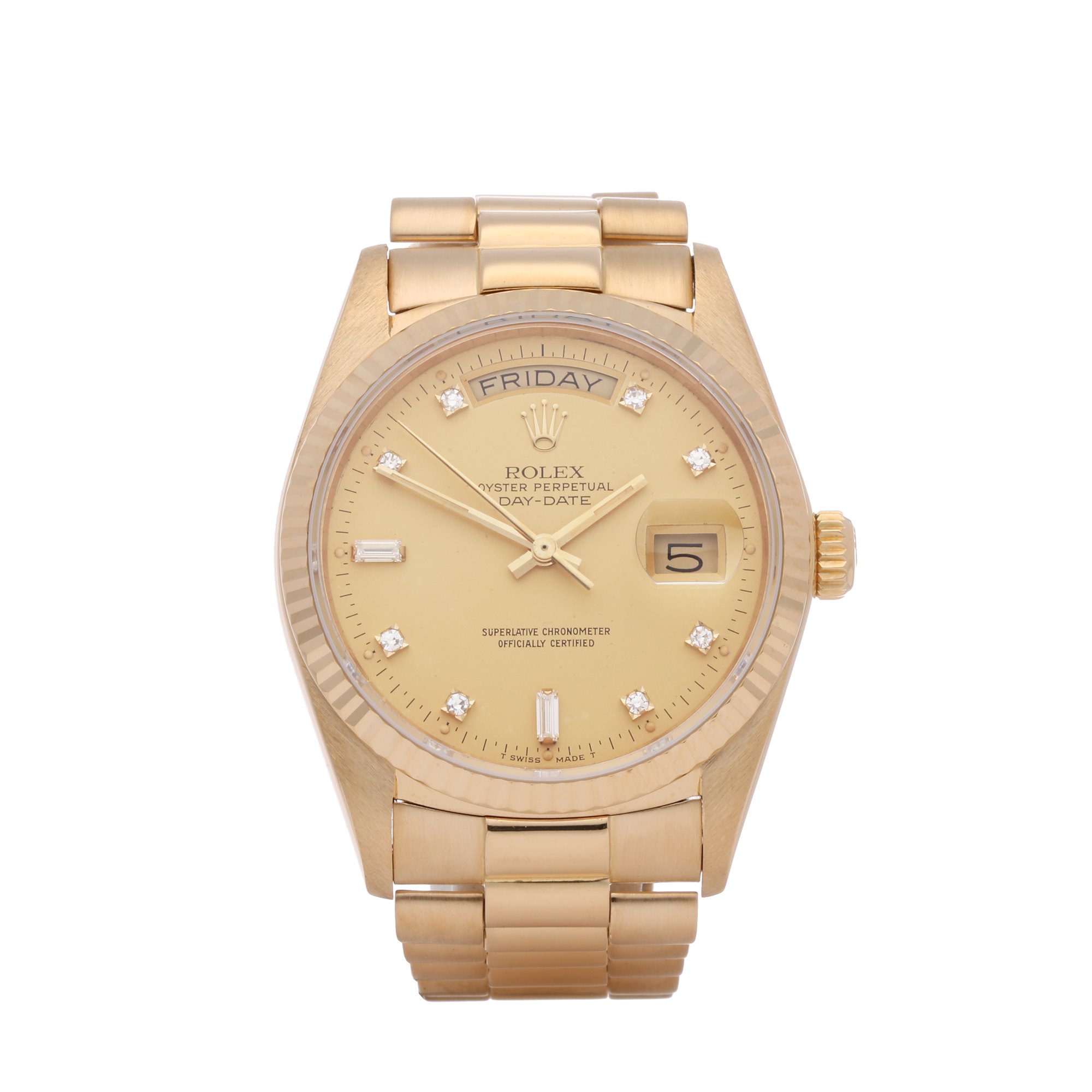 rolex day date gold diamond