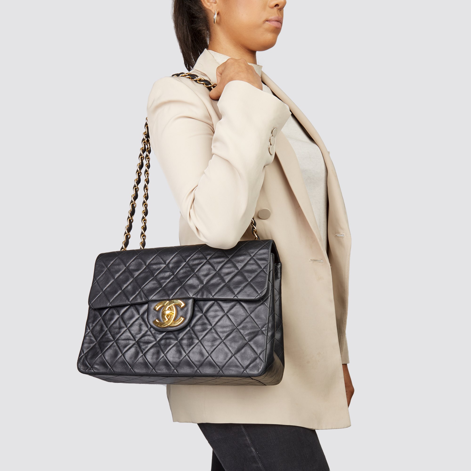Chanel Maxi Jumbo XL Flap Bag 1994 HB3456 | Second Hand Handbags