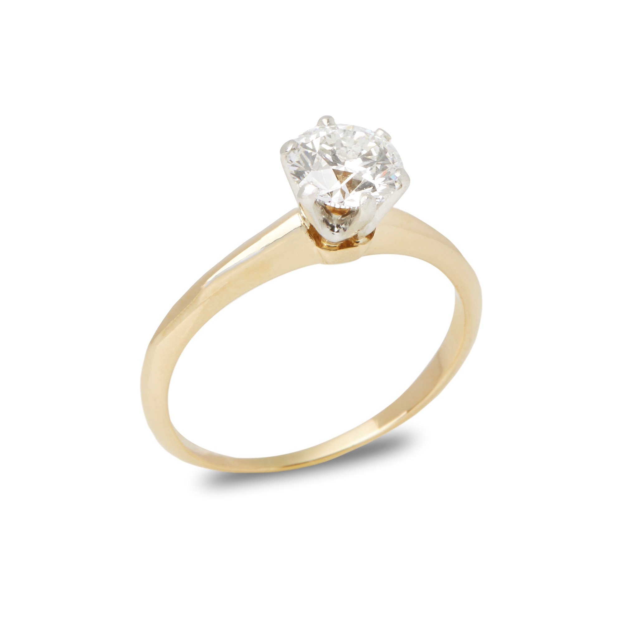 Tiffany & Co. 18k Yellow Gold Solitaire Diamond Ring