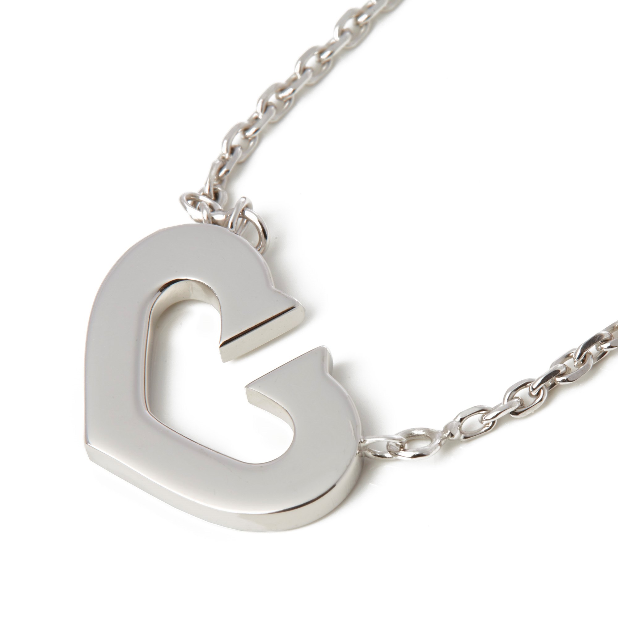 Cartier 18k White Gold Hearts and Symbols Necklet