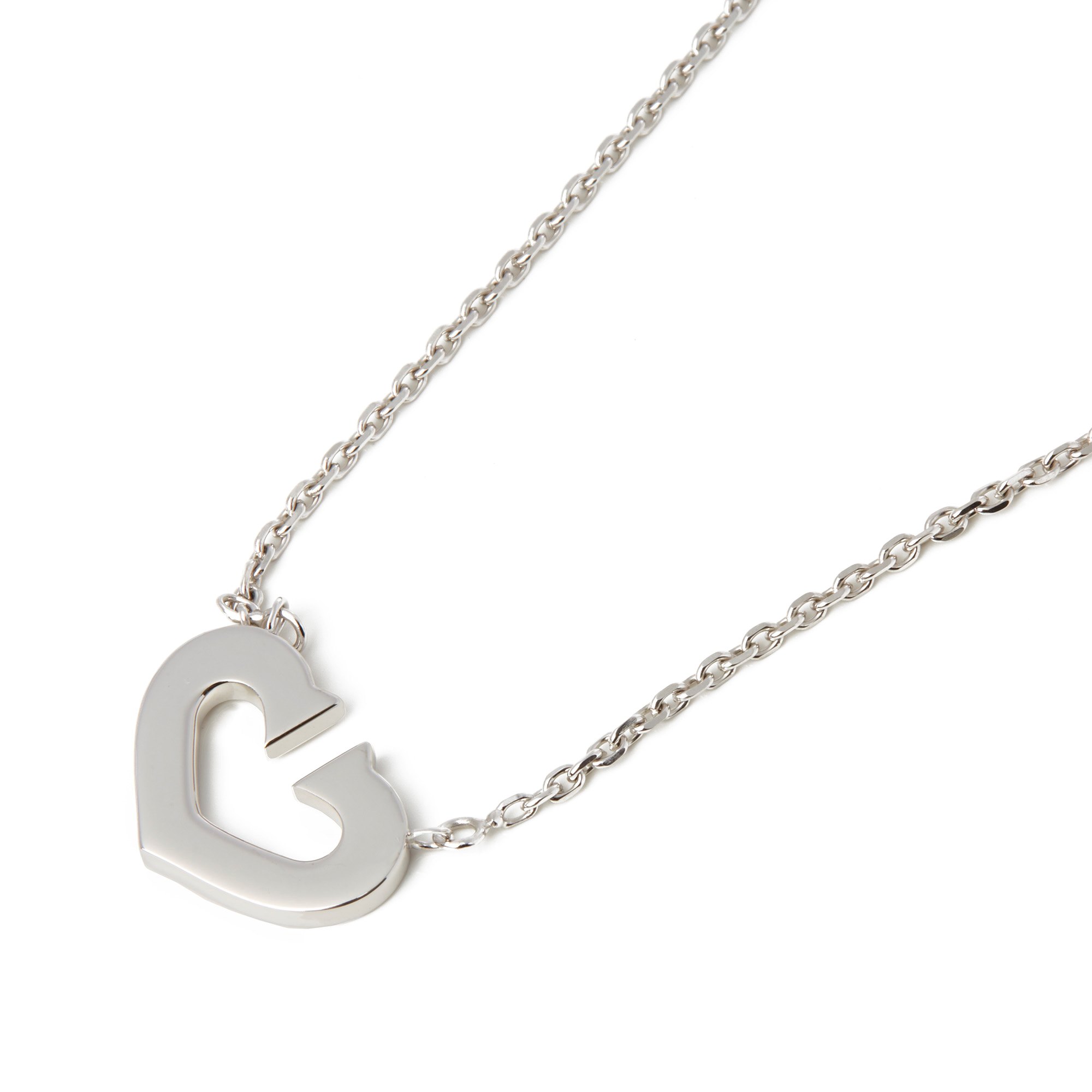 Cartier 18k White Gold Hearts and Symbols Necklet
