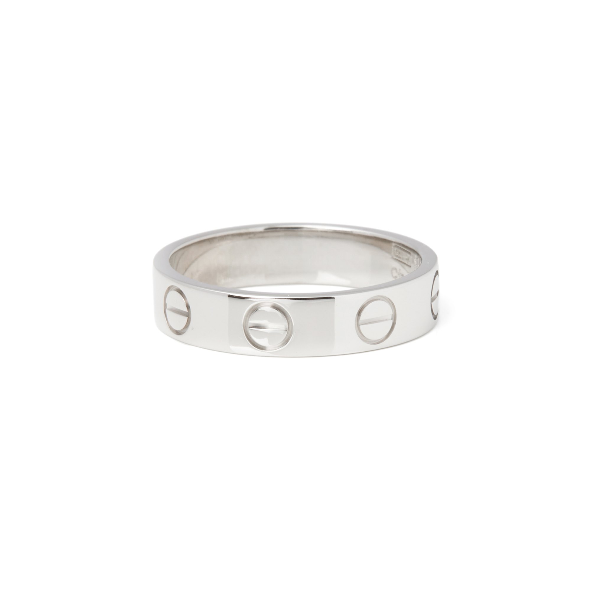 Cartier 18k White Gold Plain Love Ring