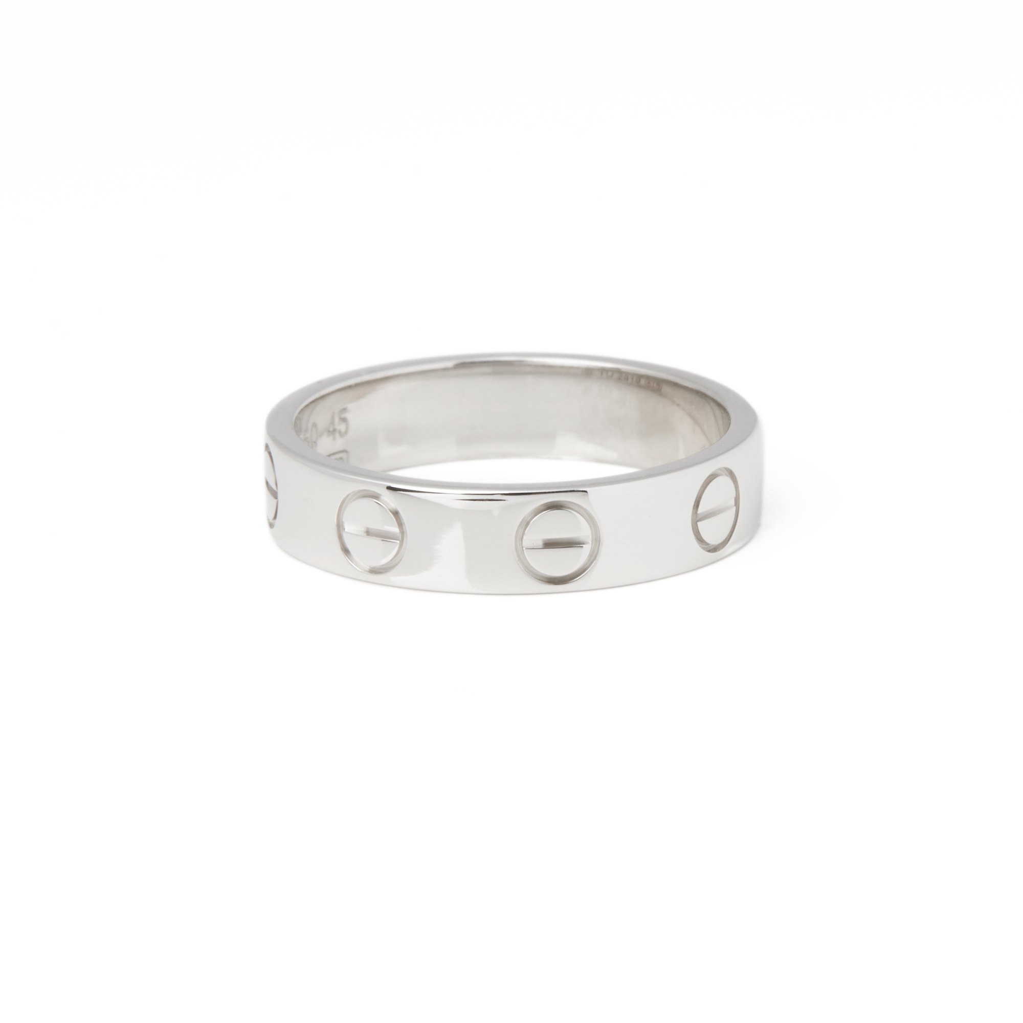 Cartier 18k White Gold Plain Love Ring COMJ450 | Second Hand Jewellery