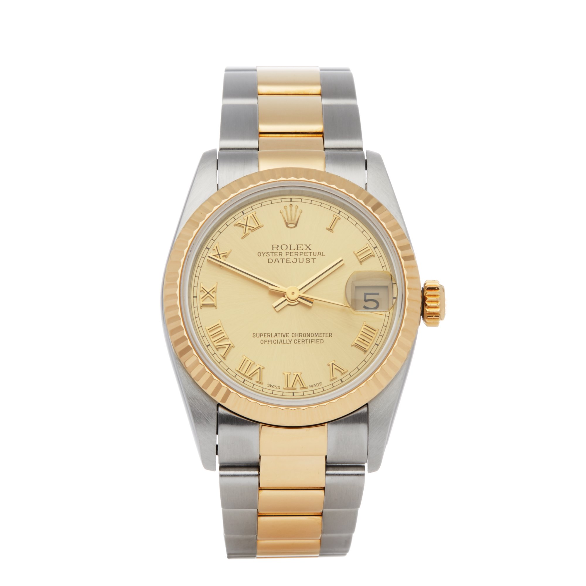 rolex datejust 31 steel and yellow gold