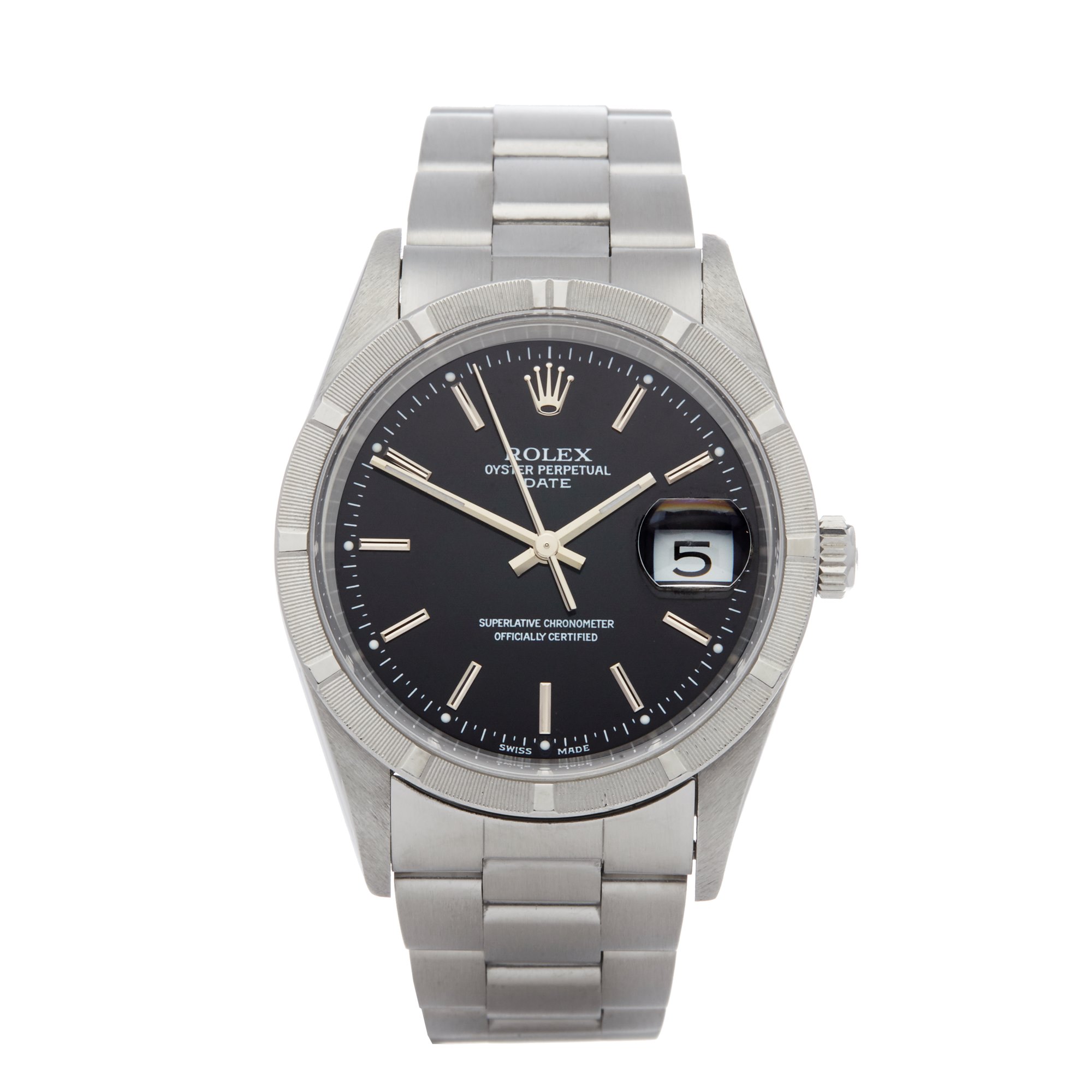 rolex date 15210 stainless steel