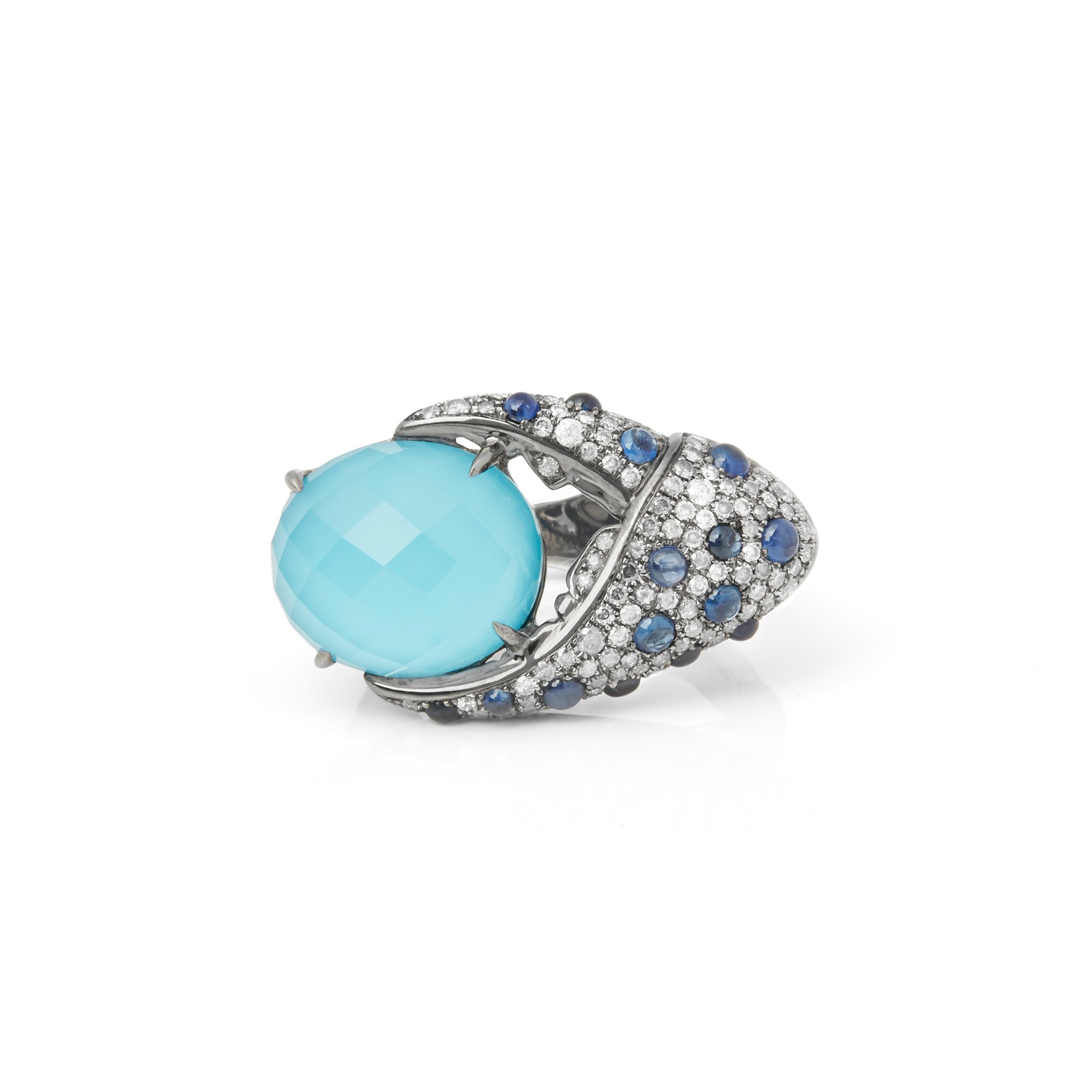 Stephen Webster Jewels Verne Turquoise and Blue Sapphire Ring