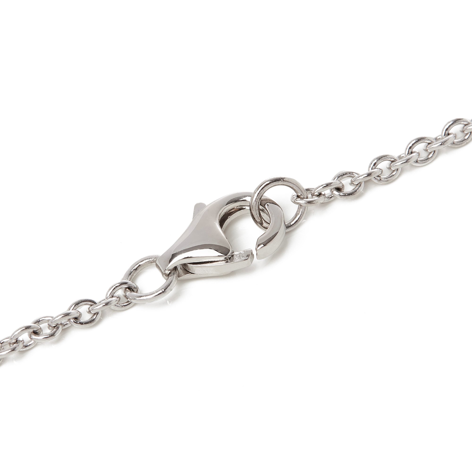 Cartier 18k White Gold Double Love Ring Necklace
