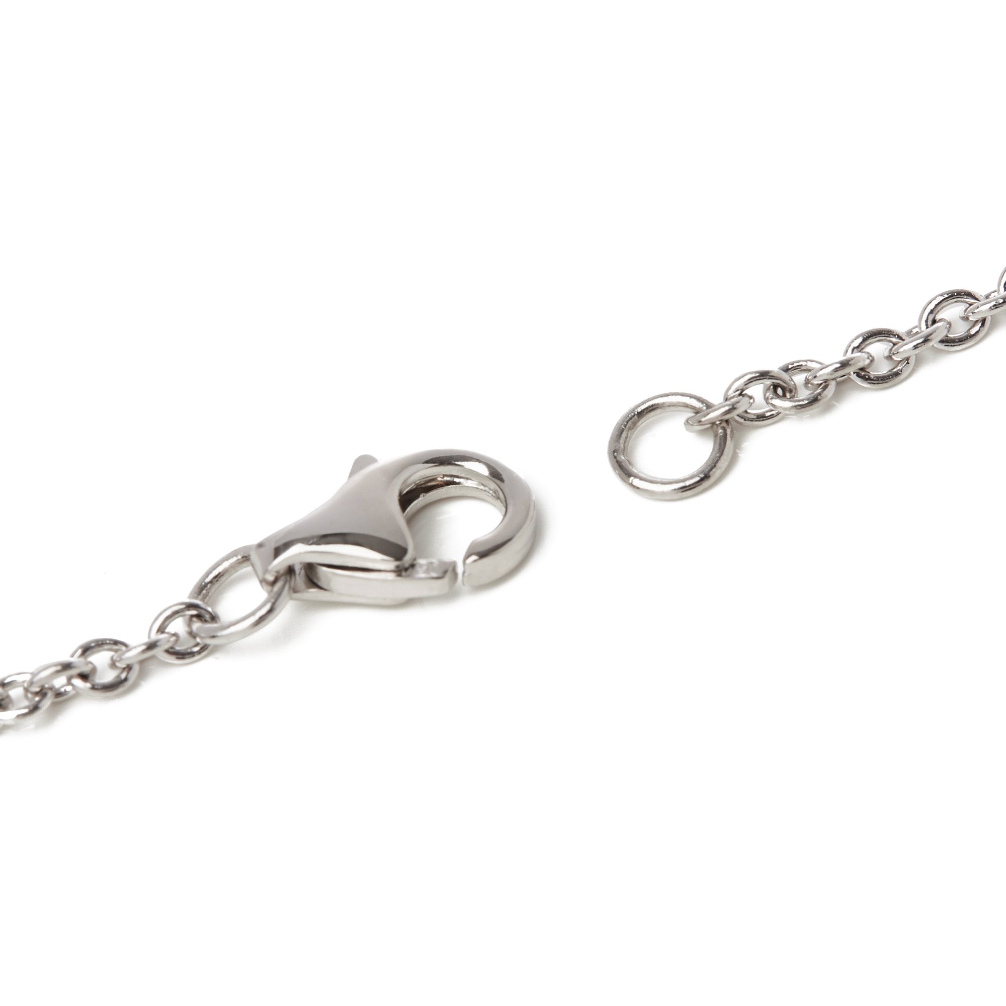 Cartier 18k White Gold Double Love Ring Necklace