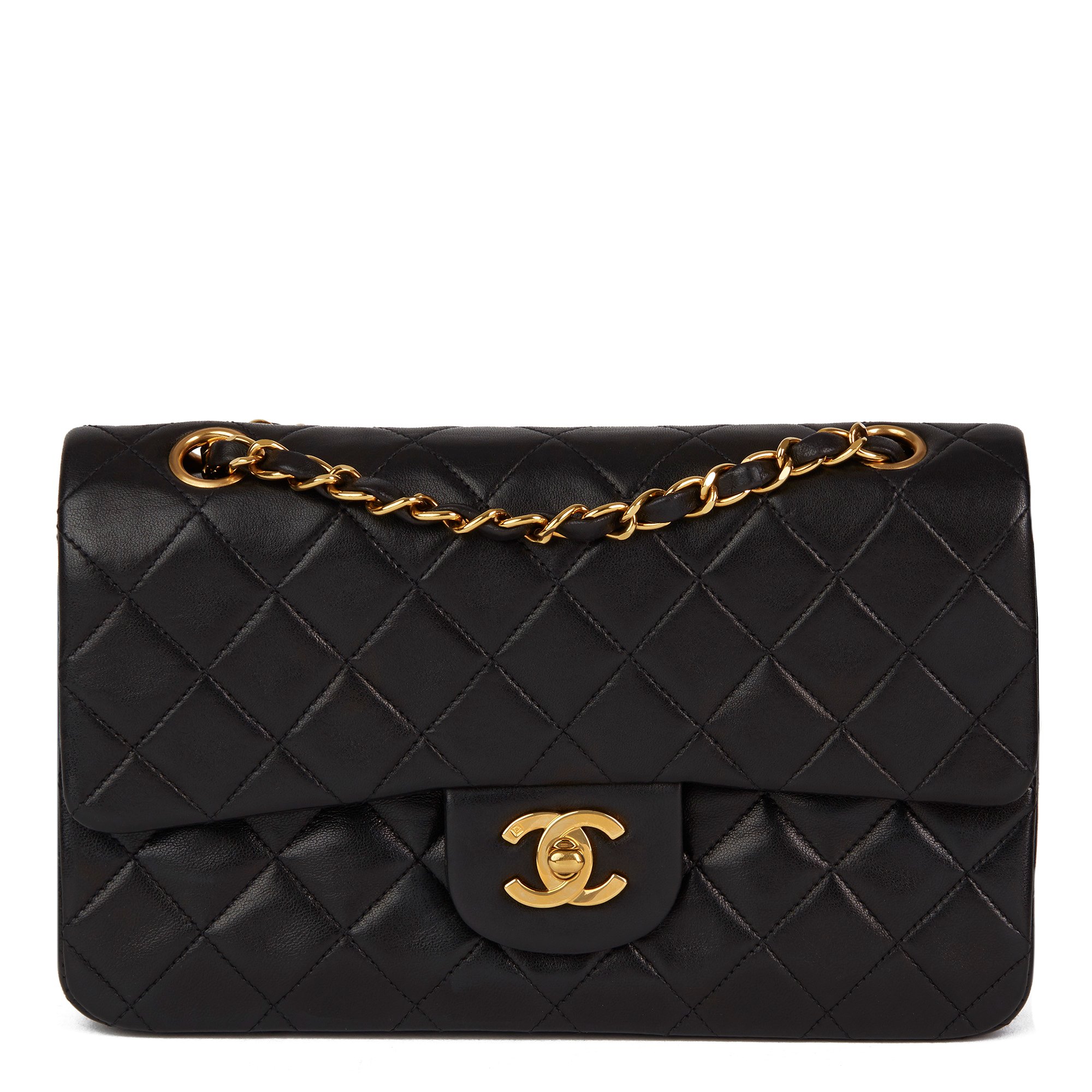 chanel black quilted purse