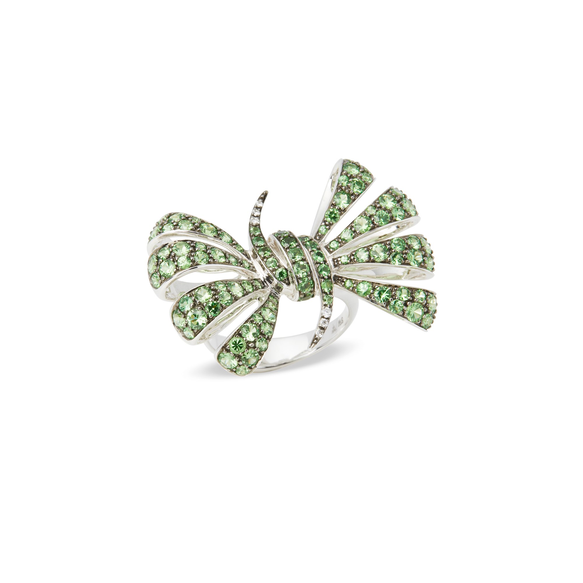 Stephen Webster Forget me Not Pave Tsavorite Bow Ring