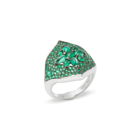 Stephen Webster Belle Epoque 18ct White Gold Emerald Ring