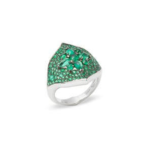Stephen Webster Belle Epoque 18ct White Gold Emerald Ring
