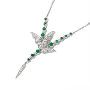 Stephen Webster Fly by Night 18ct Gold Diamond and Emerald necklace