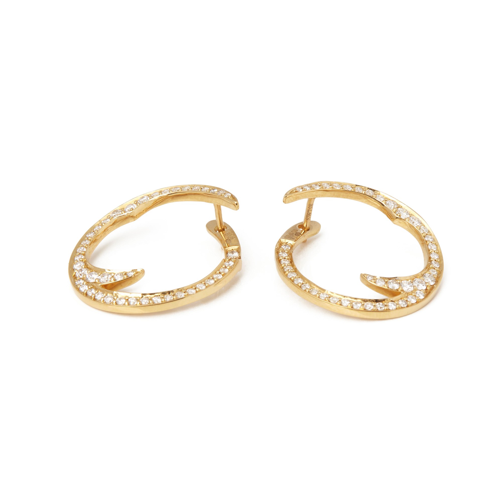 Stephen Webster Thorn 18ct Yellow Gold Pave Diamond Earrings