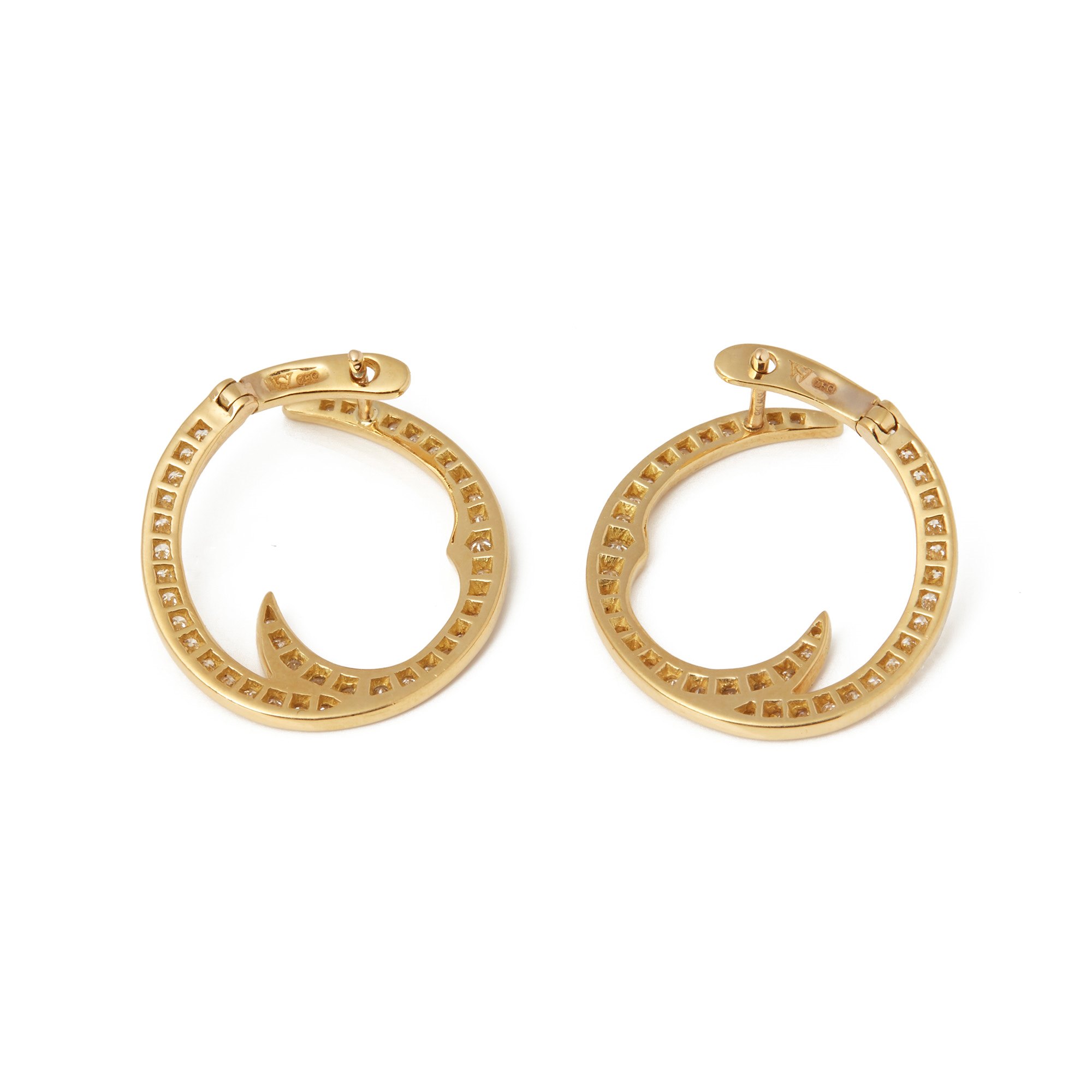 Stephen Webster Thorn 18ct Yellow Gold Pave Diamond Earrings