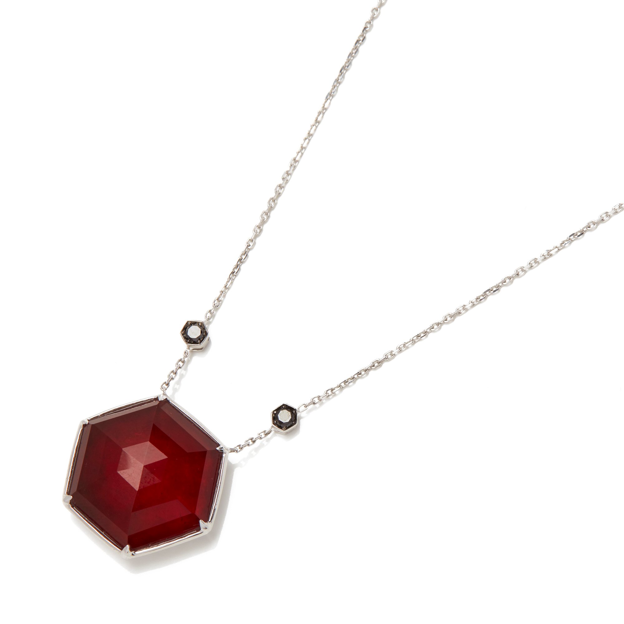 ruby and black diamond necklace