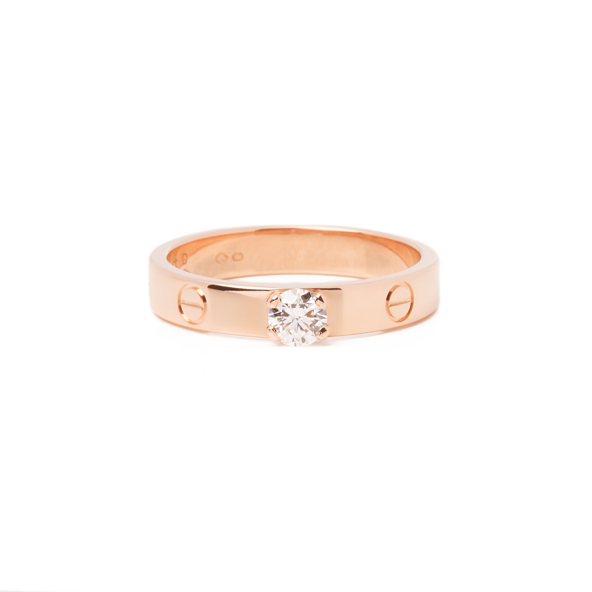 Cartier Love 0.24ct Solitaire 18ct Rose Gold Ring