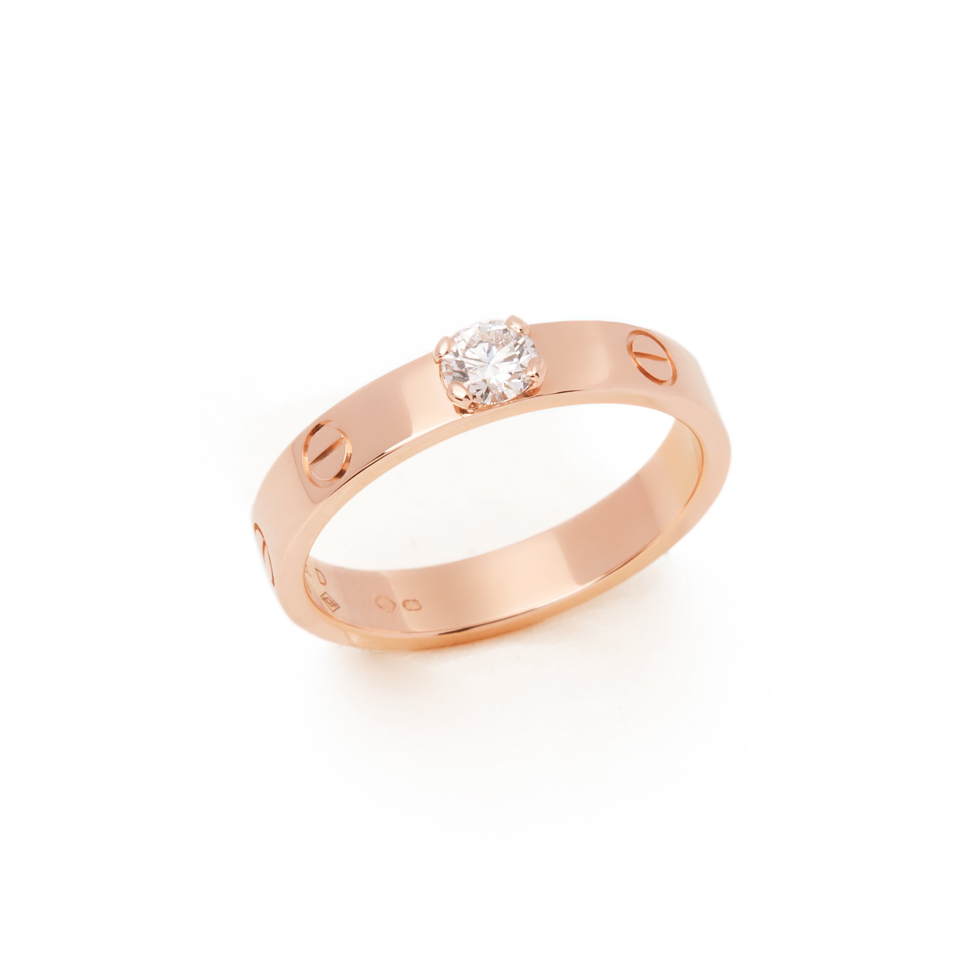 Cartier Love 0.24ct Solitaire 18ct Rose Gold Ring