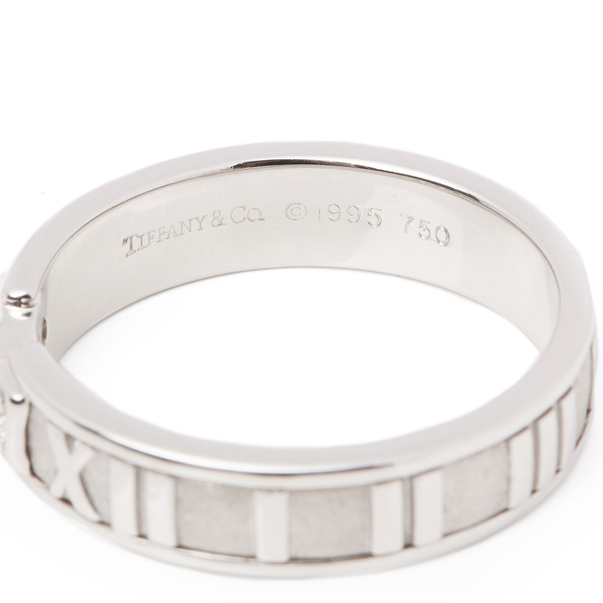 Tiffany & Co. Atlas Diamond 18ct White Gold Band Ring