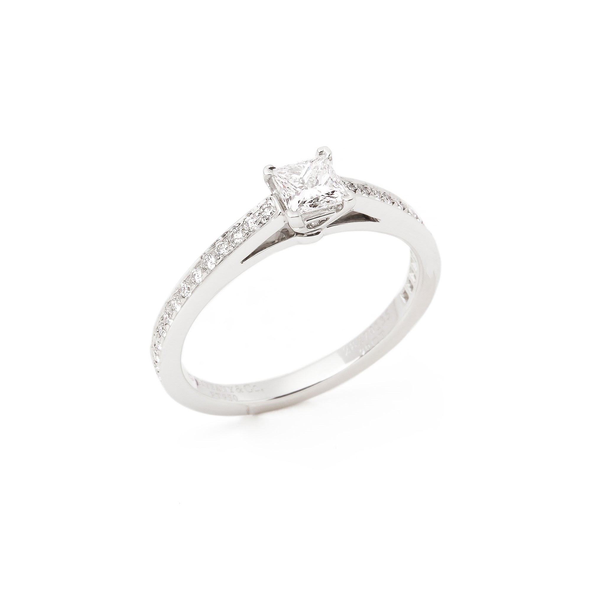 Tiffany & Co. Princess Cut Diamond Platinum Ring