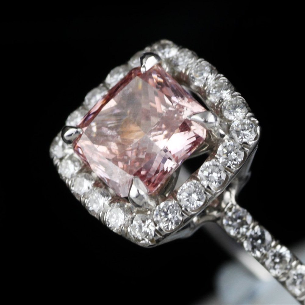 18k White & Pink Gold 18ct White & Pink Gold Pink Diamond Ring