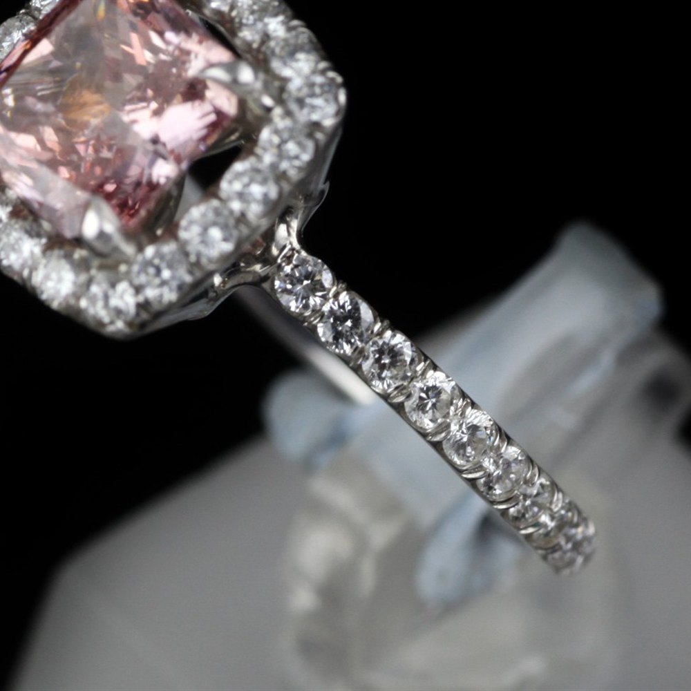18k White & Pink Gold 18ct White & Pink Gold Pink Diamond Ring