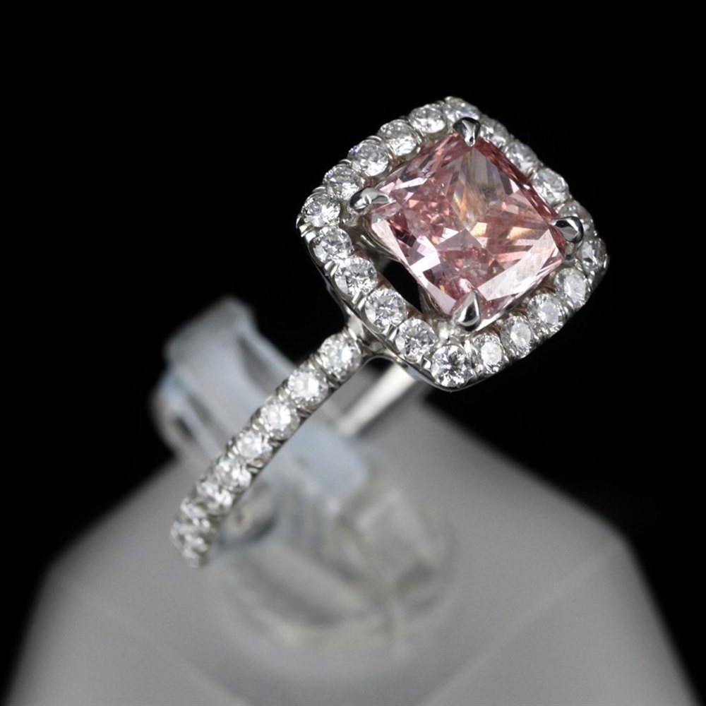 18k White & Pink Gold 18ct White & Pink Gold Pink Diamond Ring