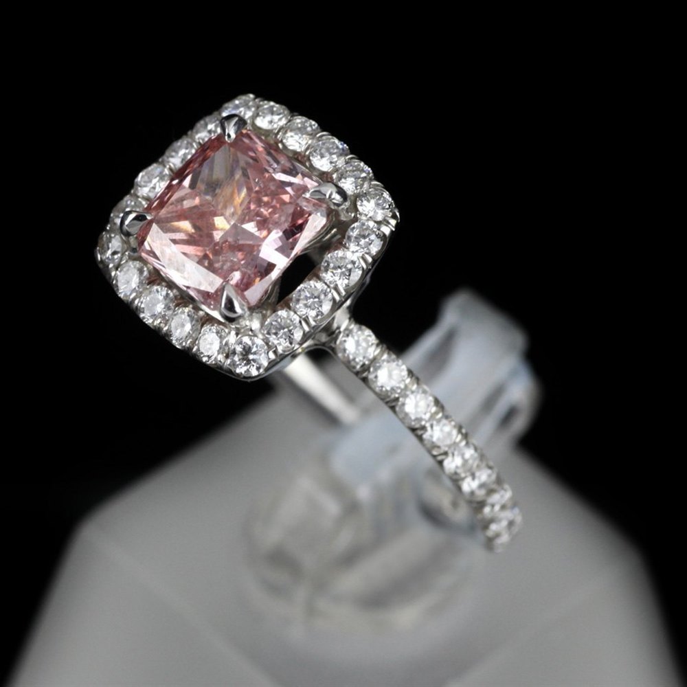 18k White & Pink Gold 18ct White & Pink Gold Pink Diamond Ring