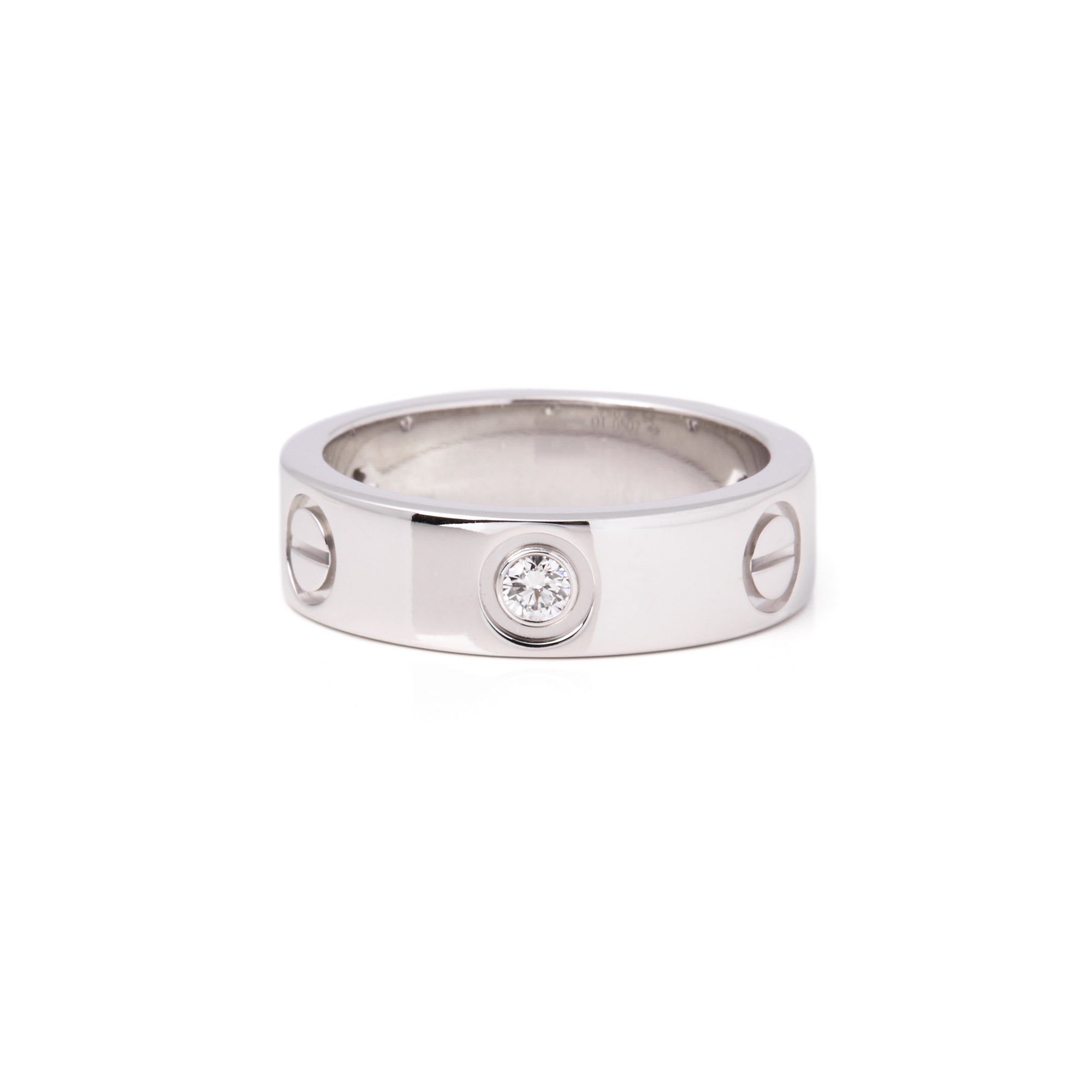 Cartier Love 18ct White Gold 3 Diamond Ring COMJ483 | Second Hand Jewellery