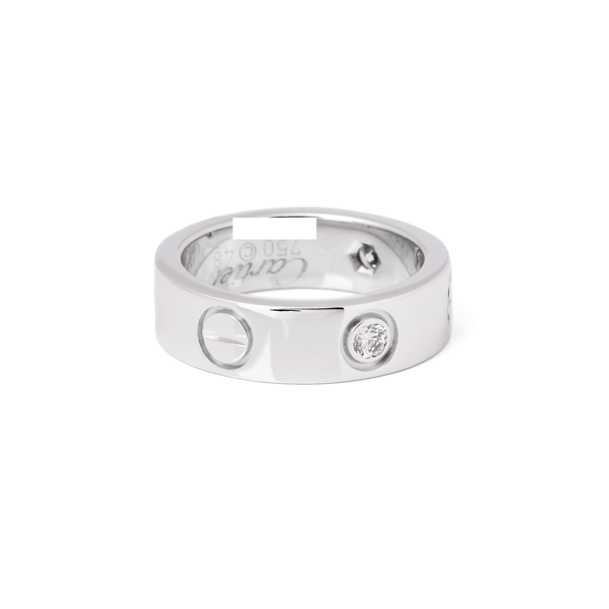 Cartier Love 18ct White Gold 3 Diamond Ring