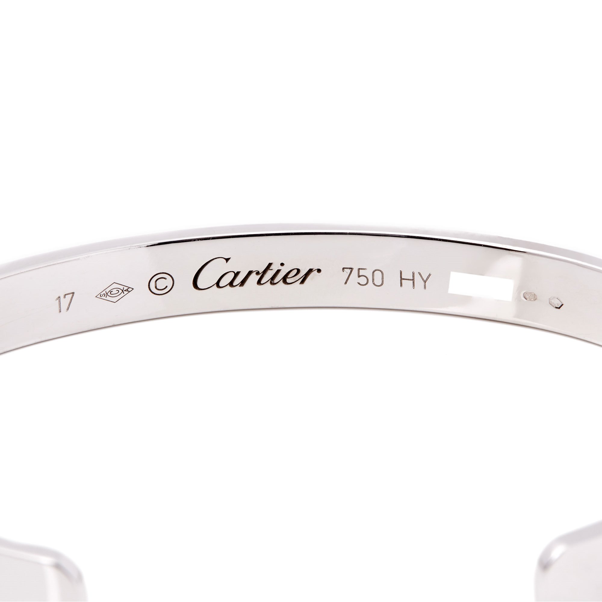 Cartier Love 18ct White Gold Cuff Bangle