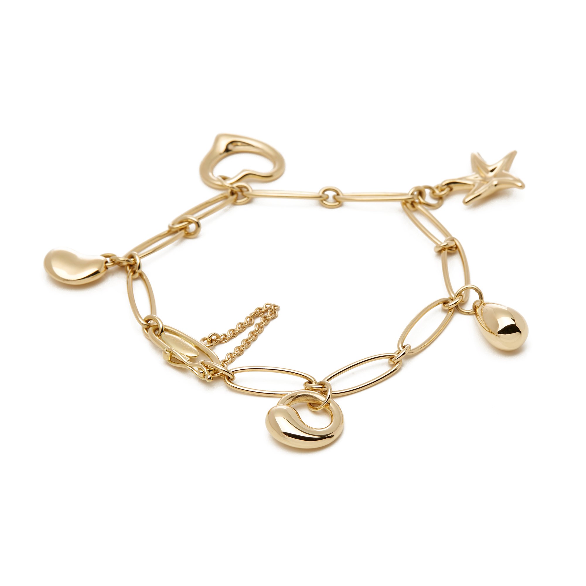 Tiffany & Co. Elsa Peretti 18ct Gold 5 Charm Bracelet