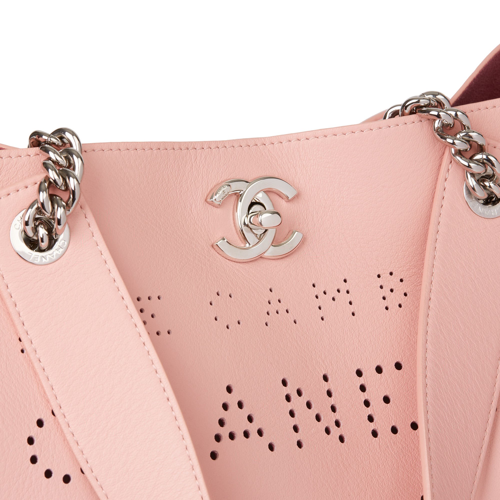 Chanel Logo Eyelets Shopping Tote 2019 HB3628 | Second Hand Handbags
