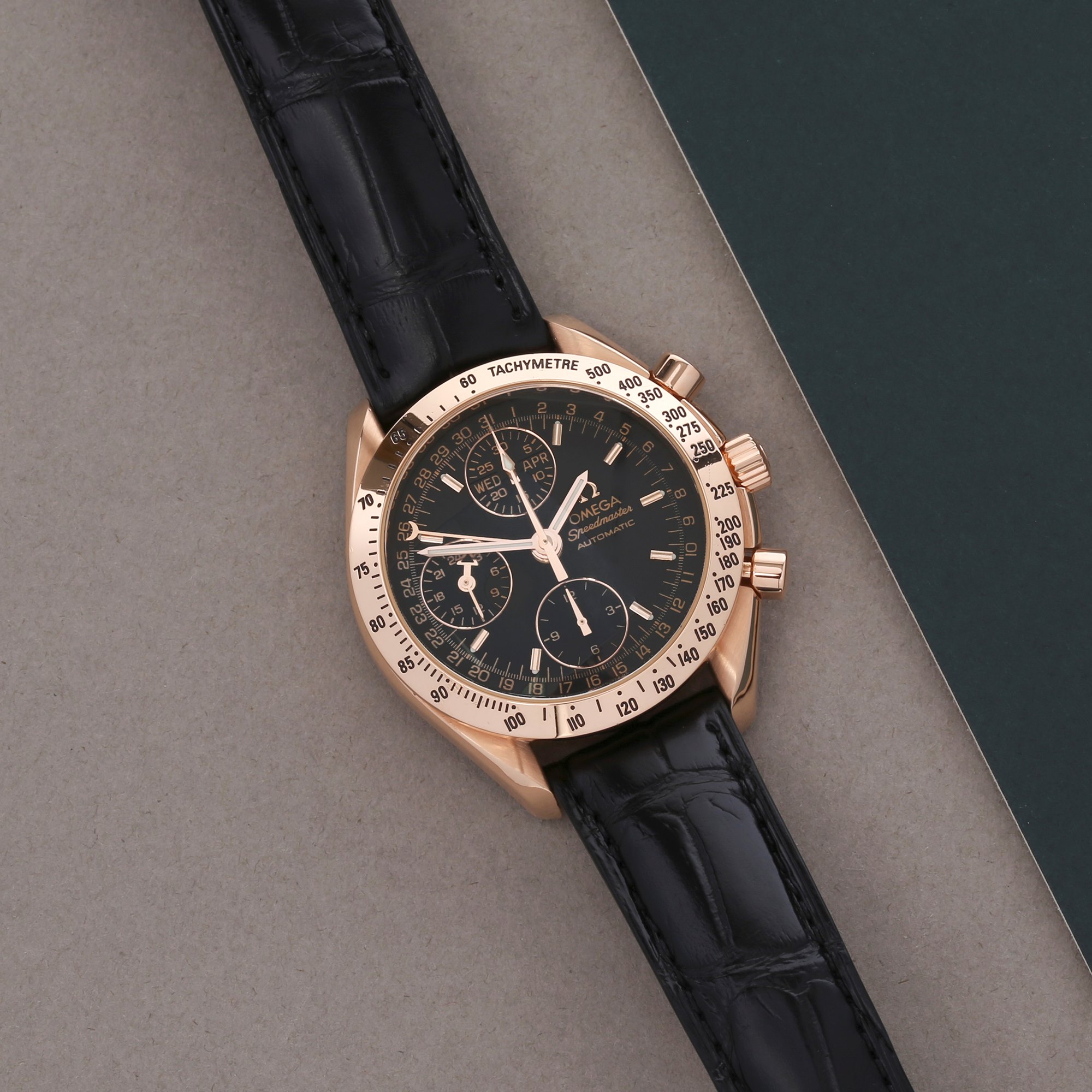 omega speedmaster day date rose gold