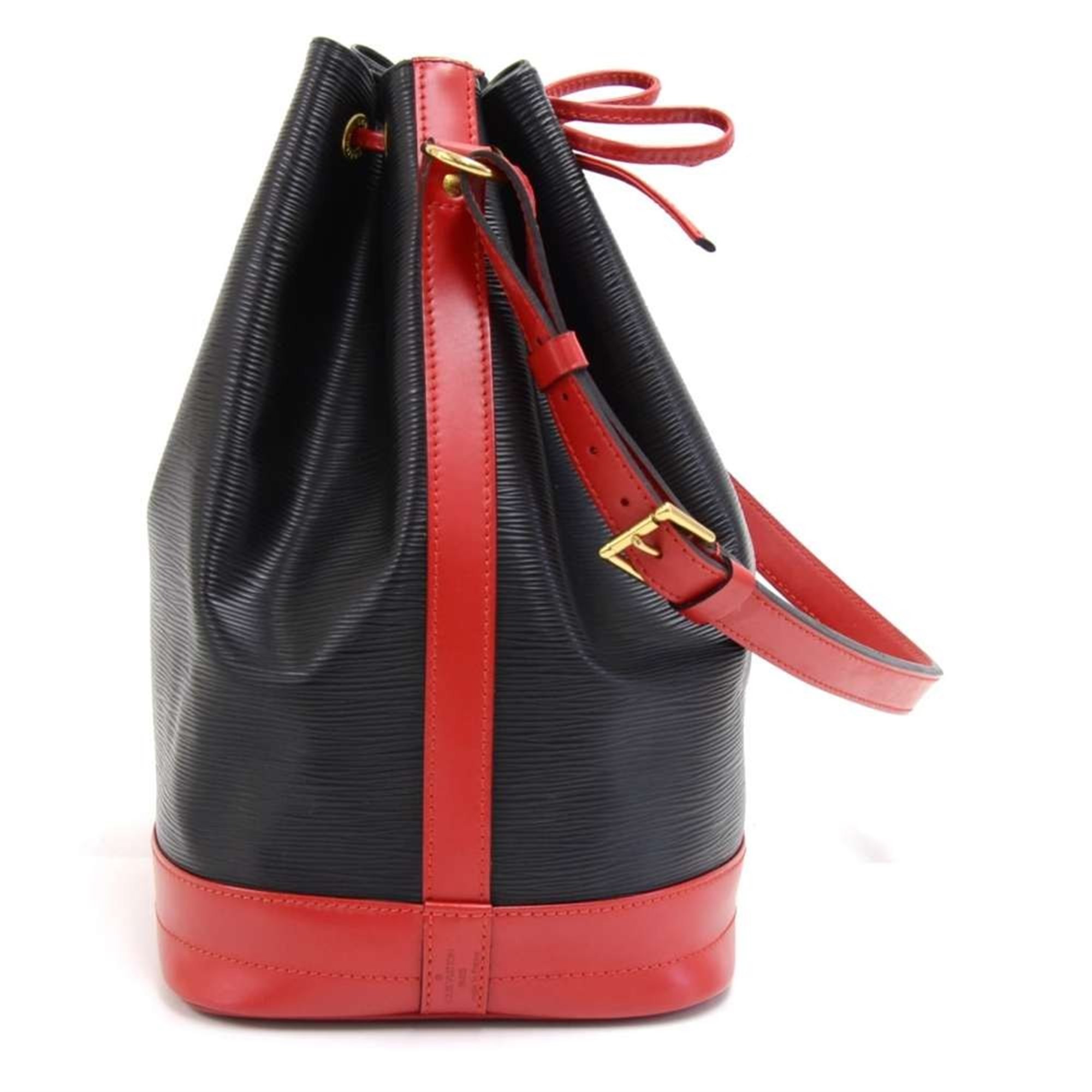 Louis Vuitton Black & Red Epi Leather Vintage Noé