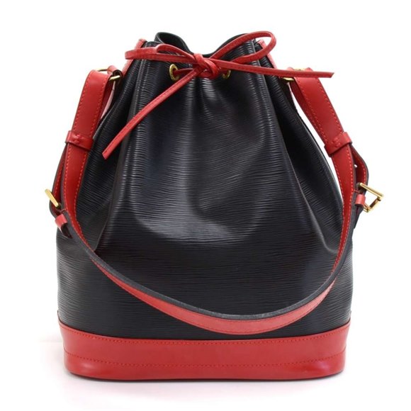 Louis Vuitton Black & Red Epi Leather Vintage Noé