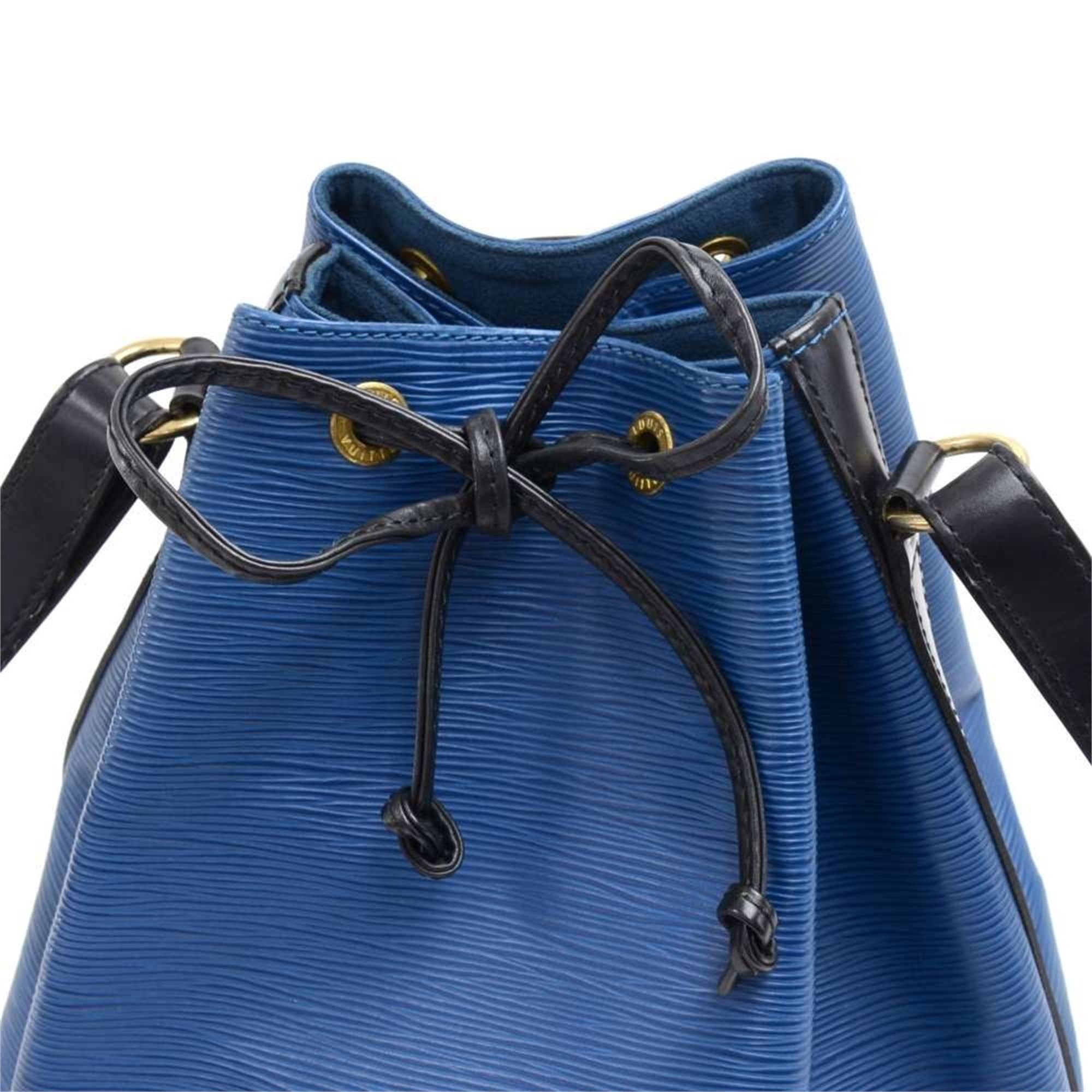 Louis Vuitton Black & Blue Epi Leather Vintage Petit Noé
