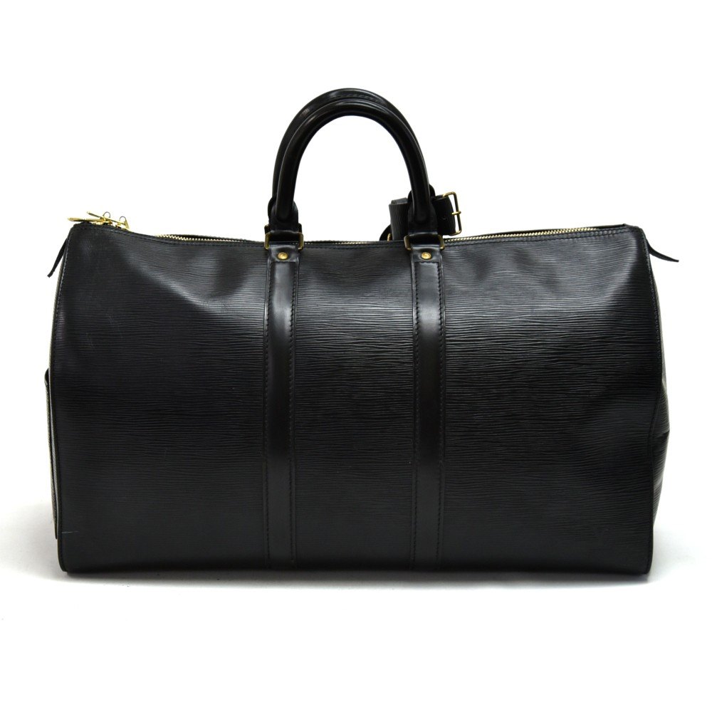 Louis Vuitton Black Epi Leather Vintage Keepall 45