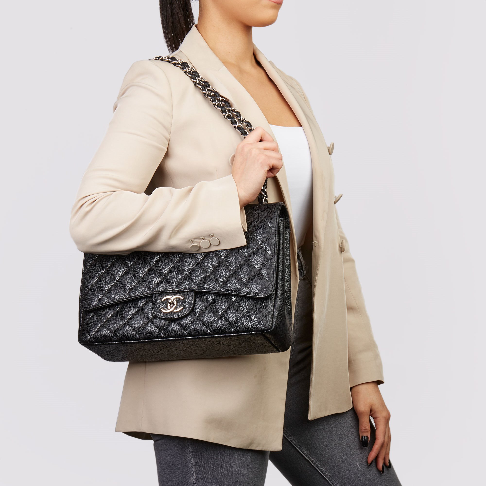 Chanel Classic Flap Bag Maxi in Lambskin Leather  lÉtoile de Saint Honoré