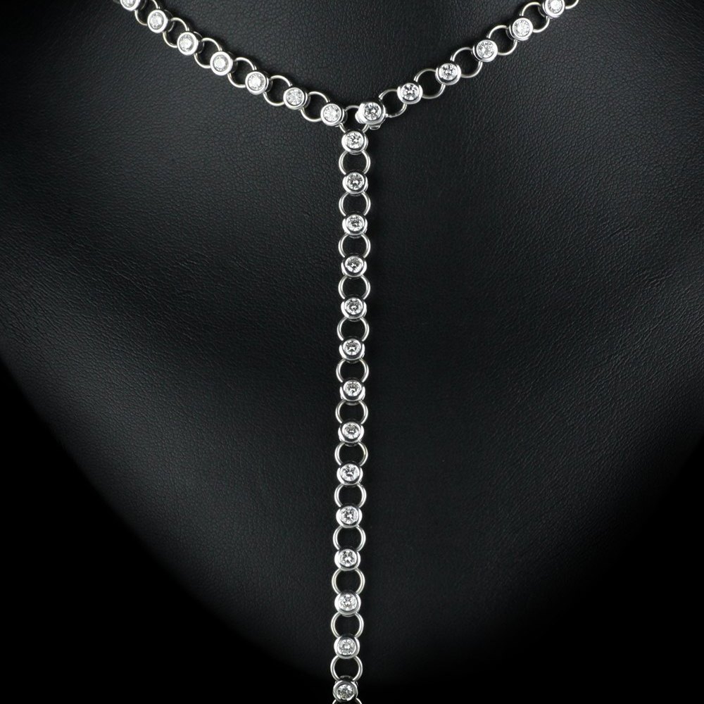 Theo Fennell 18ct White Gold & Diamond Set Slinky Necklace