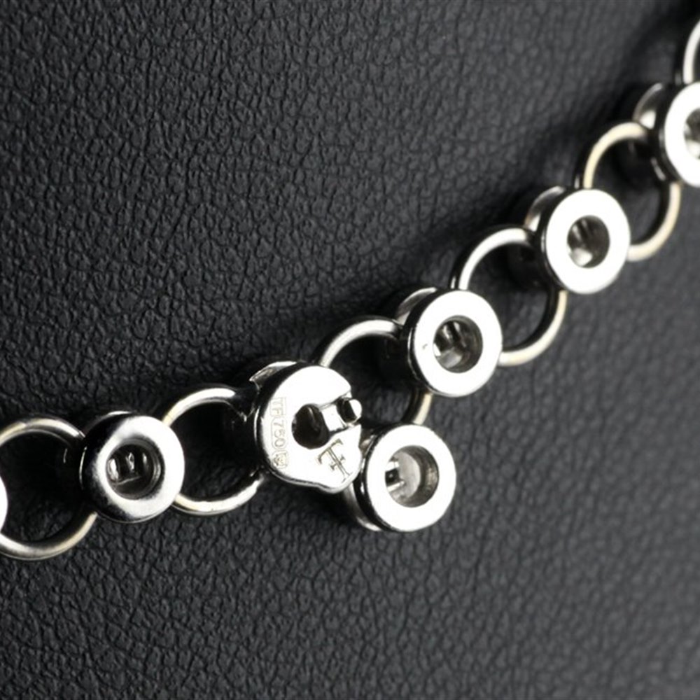 Theo Fennell 18ct White Gold & Diamond Set Slinky Necklace