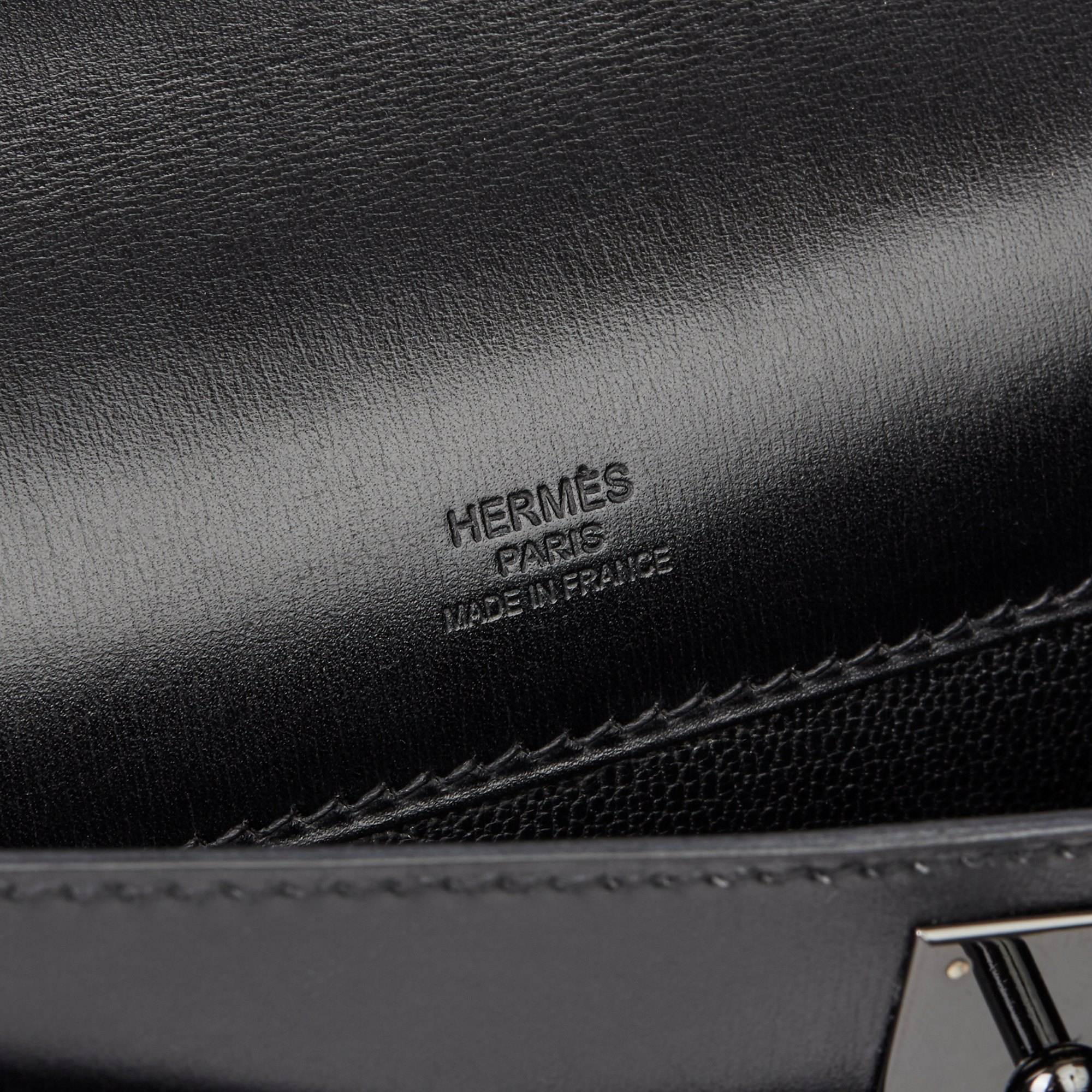 Hermès Black Box Calf Leather SO Black Kelly Cut