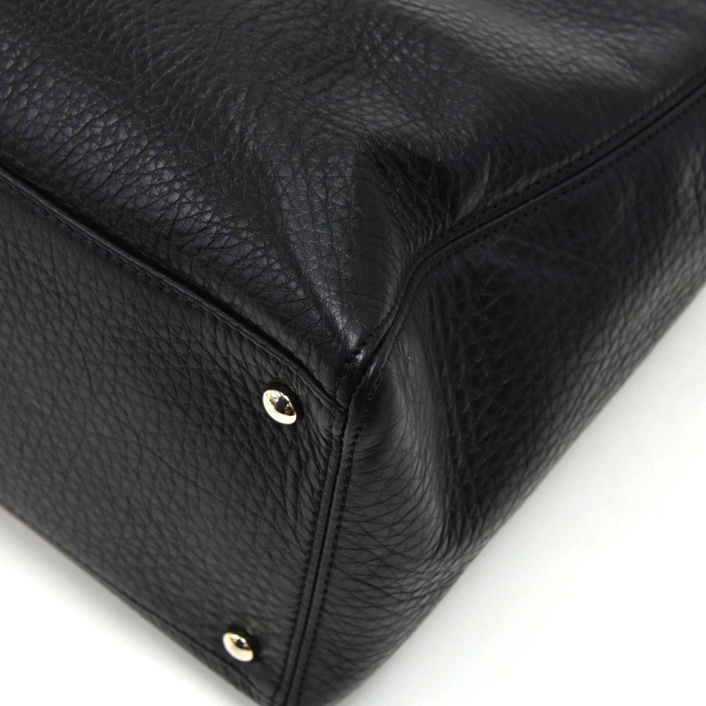 Chanel Black Calfskin Leather Medium Cerf Tote
