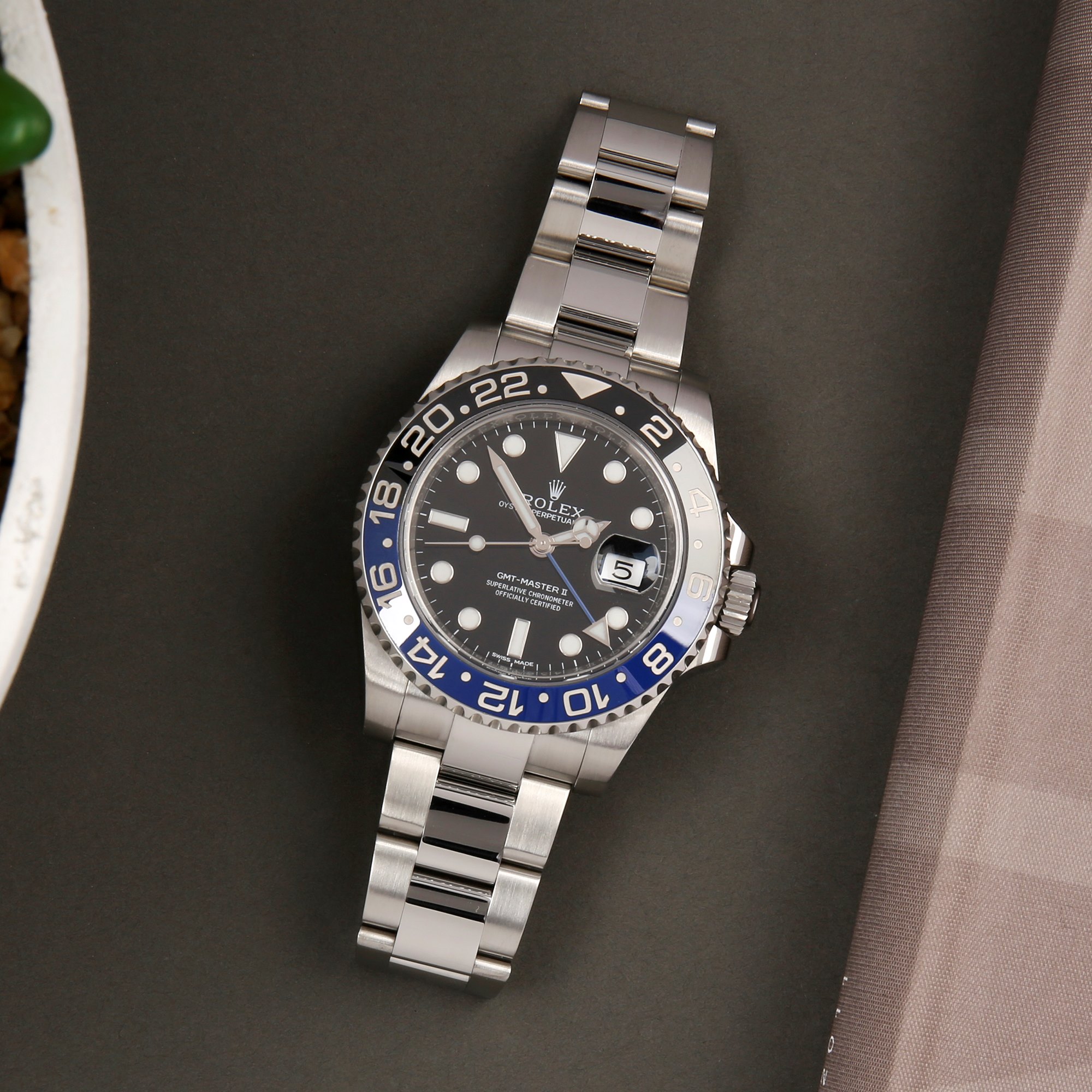 rolex gmt master ii batman used