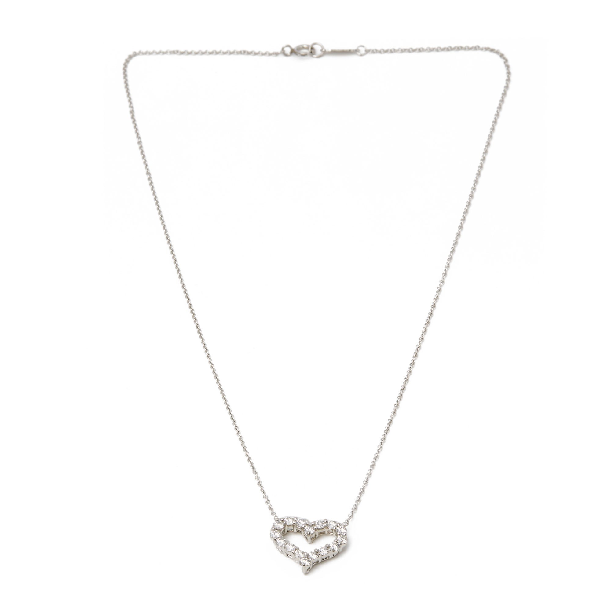 Tiffany & Co. Hearts Small 0.54ct Diamond platinum pendant